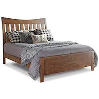 Twin Bed with Slatted Headboard