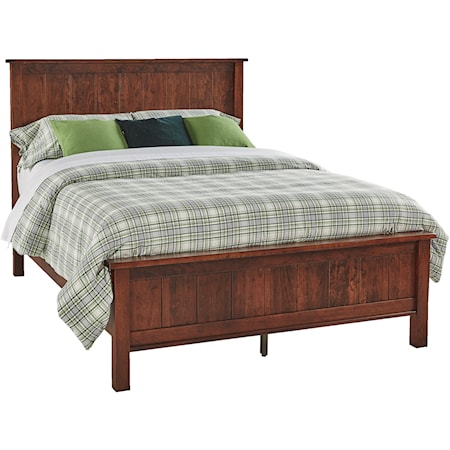 Customizable Solid Wood Queen-Size Bed with Low Footboard