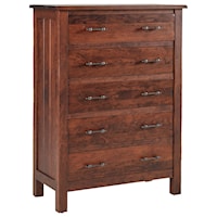 Customizable Solid Wood 5-Drawer Chest