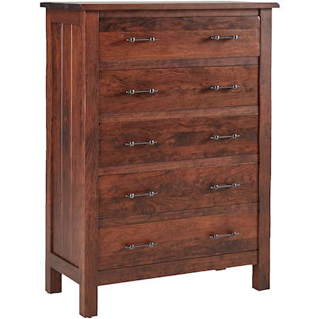 Customizable Solid Wood 5-Drawer Chest