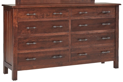 Customizable Solid Wood 8-Drawer Dresser