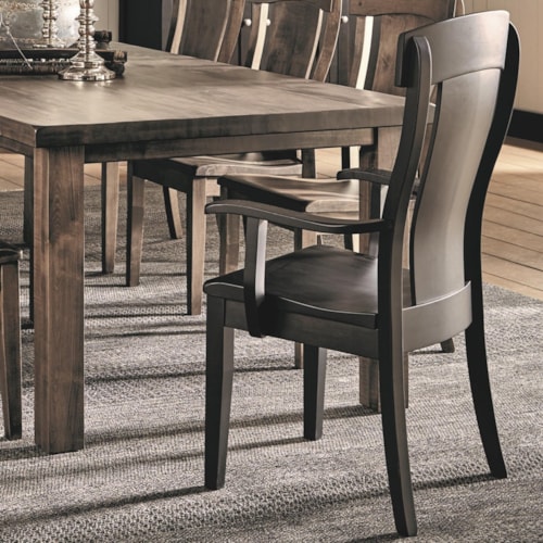 Bozeman Arm Chair with Wavy Seat Back