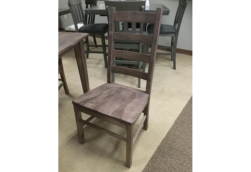 Chairs and Barstools Ladder Back Side Chair by Daniel's Amish at VanDrie Home Furnishings