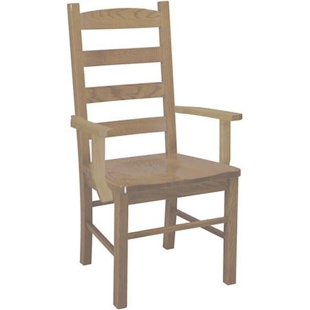 Ladder Back Arm Chair