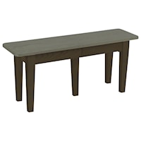 Solid Top Extendable Dining Bench with 2 12" Leaves