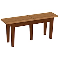 Solid Top Extendable Dining Bench with 2 12" Leaves
