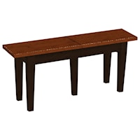 Customizable Solid Top Extendable Bench with 4 12" Leaves