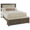 Daniels Amish Concord  Queen Single Panel Fabric Storage Bed