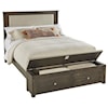 Daniels Amish Concord  Queen Single Panel Fabric Storage Bed