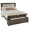 Daniels Amish Concord  Cal King Multi Panel Fabric Storage Bed