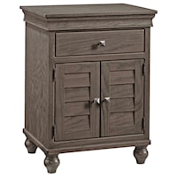 1-Drawer 2-Door Nightstand