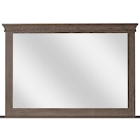Tall Wide Mirror with Top Crown Molding