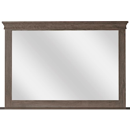 Tall Wide Mirror with Top Crown Molding