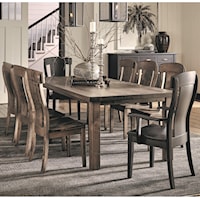 9 Piece Solid Wood Table and Chair Set