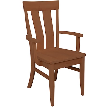 Solid Wood Customizable Arm Chair