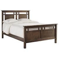 King Panel Bed with Headboard Cutouts