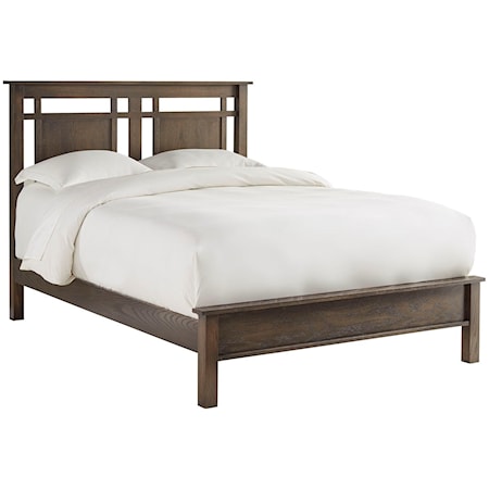 Full Low Profile Bed with Headboard Cutouts