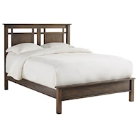 Queen Low Profile Bed with Headboard Cutouts