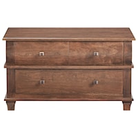 Customizable Solid Wood 2-Drawer Low Chest