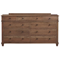 Customizable Solid Wood 9-Drawer Double Dresser