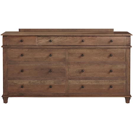 Customizable Solid Wood 9-Drawer Double Dresser