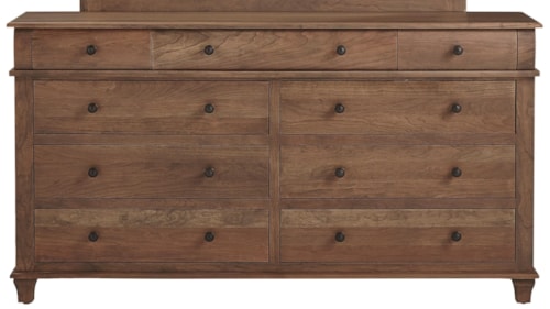 Customizable Solid Wood 9-Drawer Double Dresser
