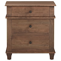 Customizable Solid Wood 3-Drawer Nightstand