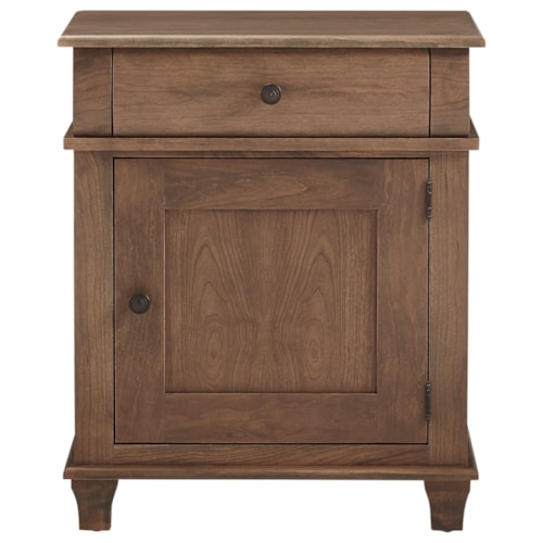 Customizable Solid Wood 1-Drawer Nightstand