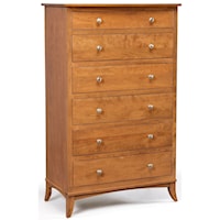 6-Drawer Chest with Splayed Legs