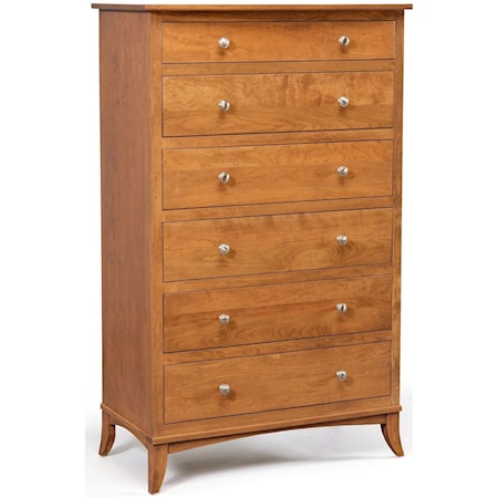 6-Drawer Chest with Splayed Legs