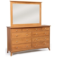 9-Drawer Dresser with Tall Wide Mirror