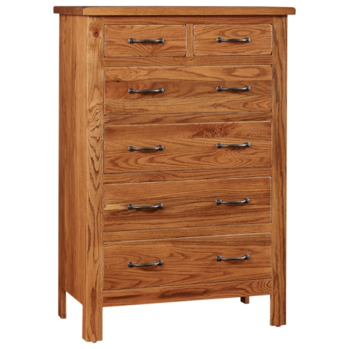 Solid Wood 6-Drawer Chest