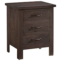 3-Drawer Solid Wood Nightstand