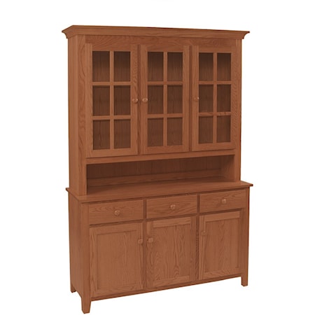 Shaker Deluxe Hutch & Buffet with Touch Lighting