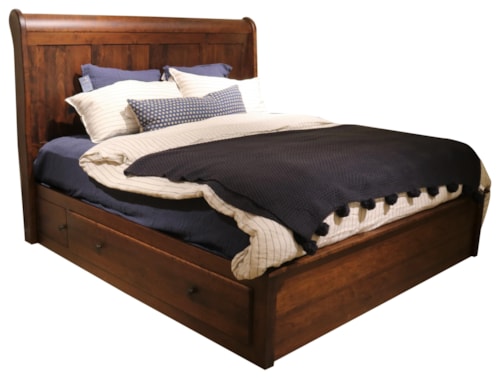 Sleigh Bed with Storage