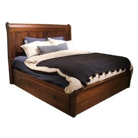 Sleigh Bed with Storage
