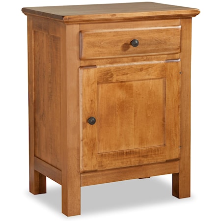 1-Drawer Nightstand with 1 Door