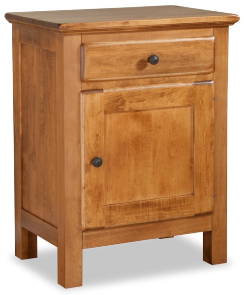 1-Drawer Nightstand with 1 Door