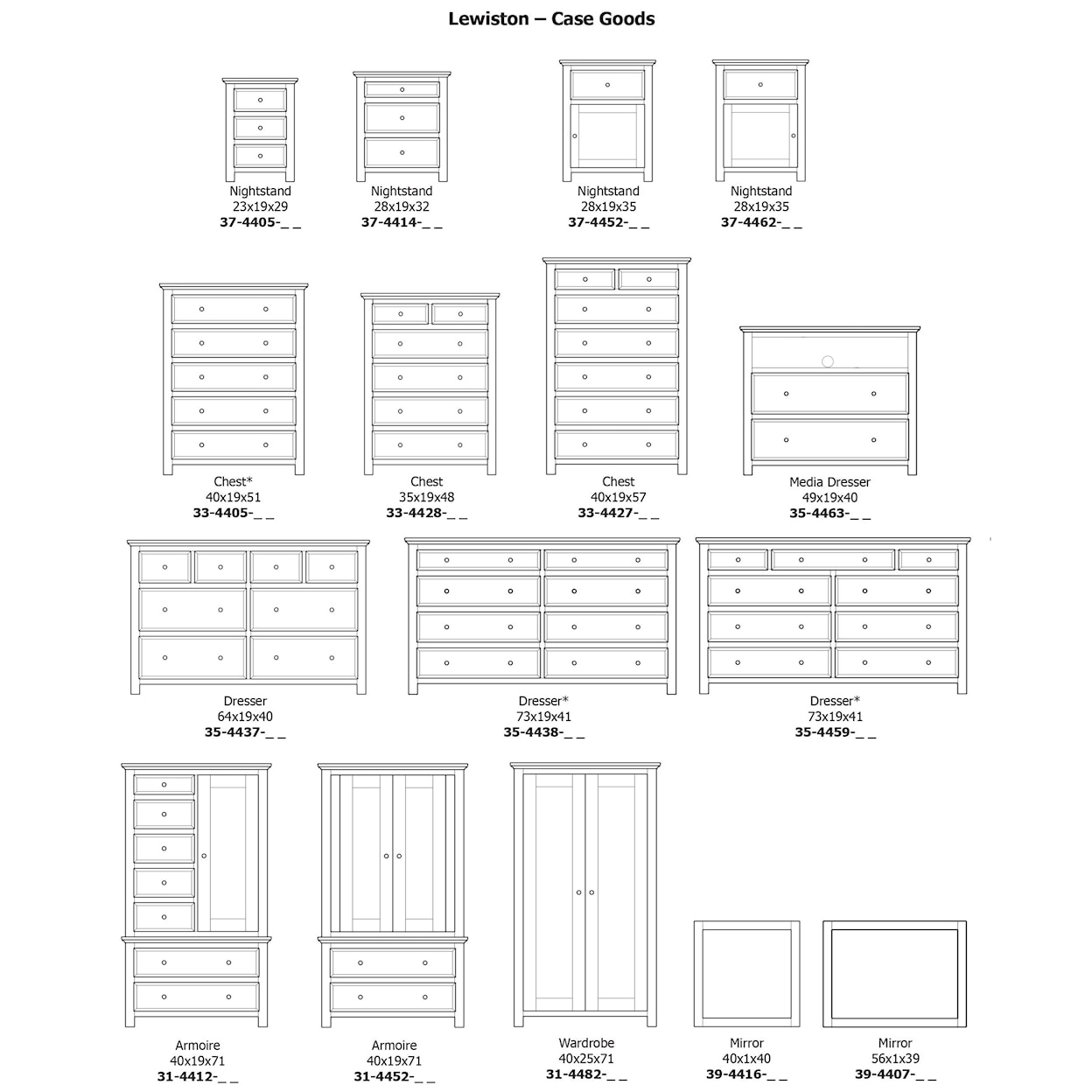 Daniel's Amish Lewiston Tall Wide Mirror