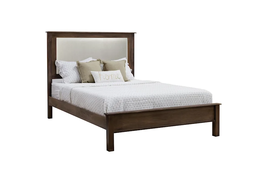 Manchester Queen Single Panel Fabric Bed by Daniel's Amish at Saugerties Furniture Mart