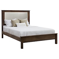 California King Single Panel Fabric Bed with Low Footboard