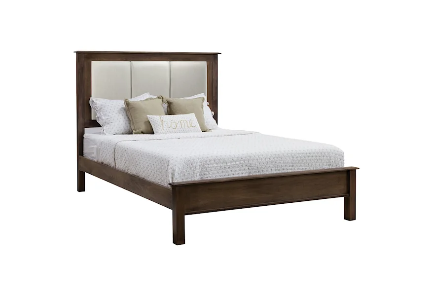 Manchester Queen Multi Panel Fabric Bed by Daniel's Amish at Saugerties Furniture Mart