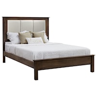 California King Multi Panel Fabric Bed with Low Footboard