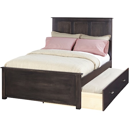 Full Panel Bed with Trundle