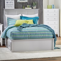 Full Pedestal Bed with 2 Drawers on Each Side of Bed