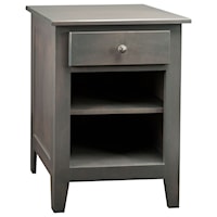 1-Drawer 1-Shelf Nightstand