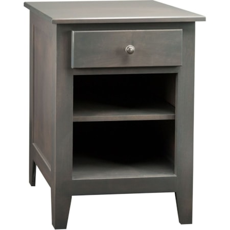 1-Drawer 1-Shelf Nightstand