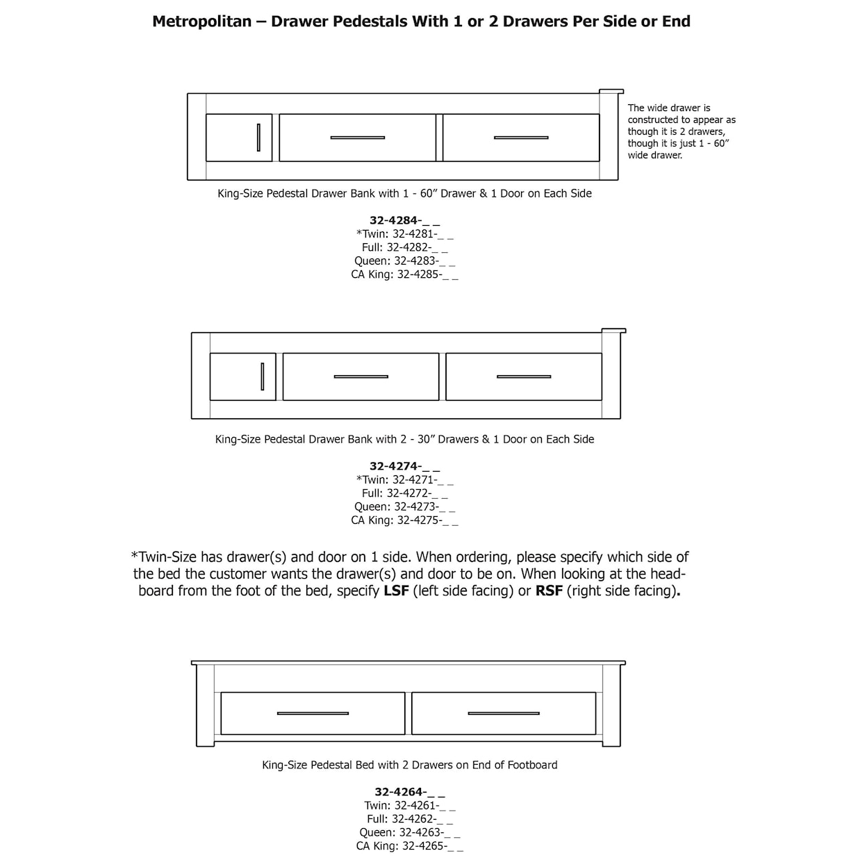 Daniel's Amish Metropolitan Queen Pedestal Bed 