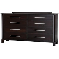 8-Drawer Contemporary Double Dresser 