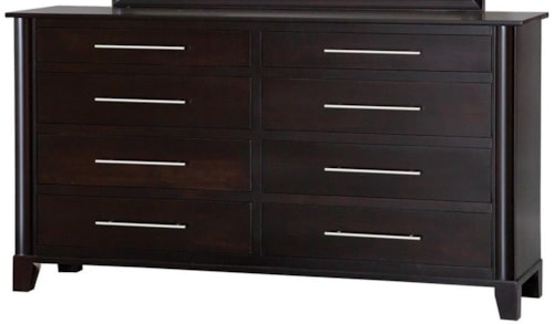 8-Drawer Contemporary Double Dresser 